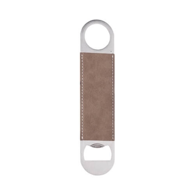Metal bottle opener made of steel and eco-leather for sublimation and engraving